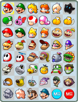 mario kart double dash characters