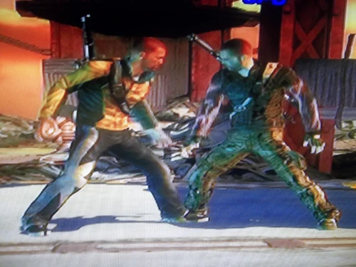 Comparison of his Evil Among Thieves costume with Cole's Courier Jacket