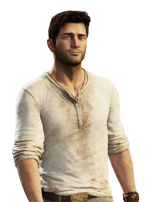 Nathan Drake is seen on a rooftop looking over the doomed city with binocul...