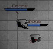 Two drones attacking.