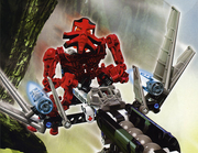 Promo Art Matoran Vultraz on Skyfighter