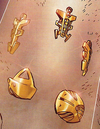 Comic Creation of Golden Armor