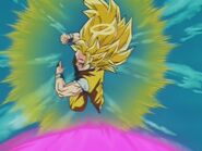 Goku SSJ Three (17) Przygotowanie do odbicia fioletowej Kamehame-Hy