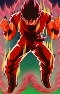Son Goku stosujący Kaiō-ken na Namek