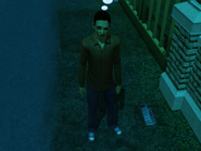 Mike jako zombie.