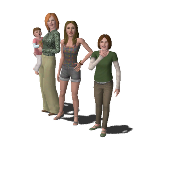 Single Moms Household Family (The Sims 3)