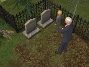 Młody Mirosław IV nad grobami swoich rodziców