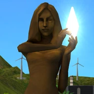 Przybliżenie na twarz pomnika