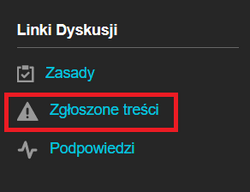 Zgłoszone treści