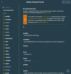 Edycja szablonu (VE)