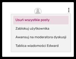 Opcja 'Usuń wszystkie' dostępna dla moderatorów i administratorów