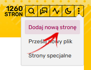 By dodać artykuł należy najechać na trzykropek znajdujący się w prawym górnym rogu strony