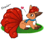 Foxie, Shining Fox's Vulpix OC. This artwork belongs to him.