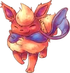 Erlade's Flareon Pokesona, Fluffeon. This artwork belongs to Whitewing.