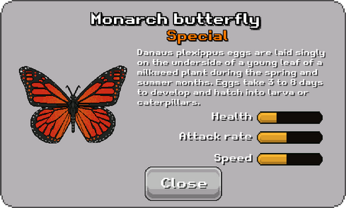 Monarch Butterfly, PocketAnts Wiki