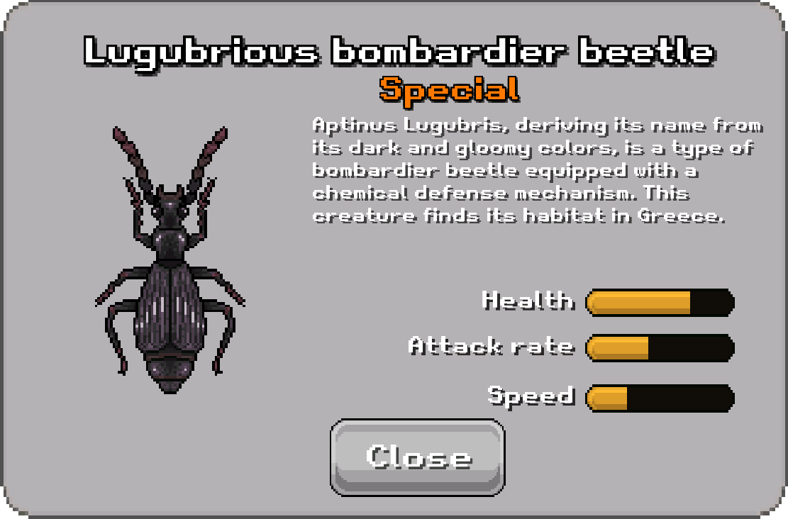 Lugubrious Bombardier Beetle | PocketAnts Wiki | Fandom