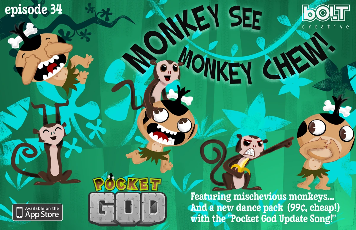 Ep 34 Monkey See, Monkey Chew Pocket God Wiki Fandom