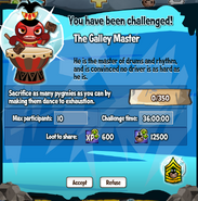 The Galley Master challenge screen