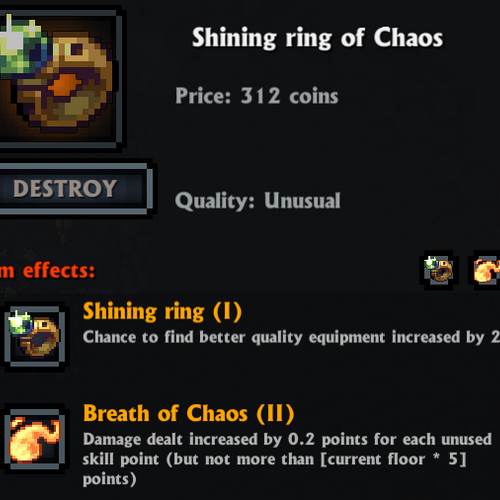 What does 'unused loot' mean in the Horde ability in Dungeon Quest