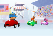 Pocoyo-racing-elly-car-pato-car