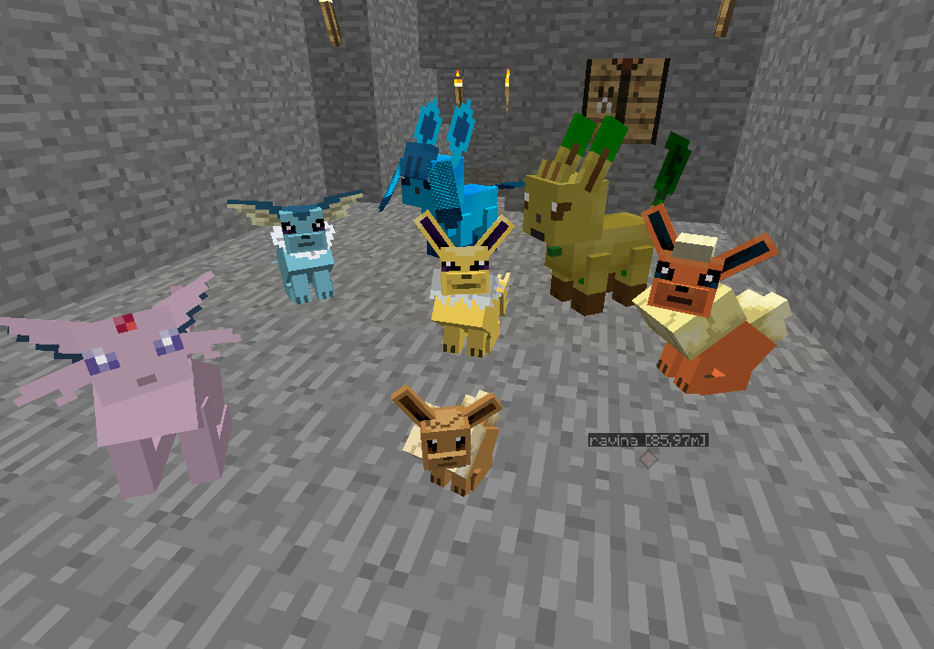 Capturei TODAS Evoluções do Eevee no Minecraft Pixelmon 