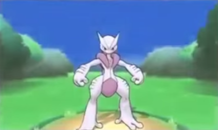 Mundo Pokémon - 150- Mega Mewtwo X (Forma Sombria). Tipo: psíquico/lutador.  Evolução: Estágio Final. Histórico: É um pokémon ainda maior que Mewtwo  Sombrio, com grandes músculos nos braços e pernas. É habilidoso