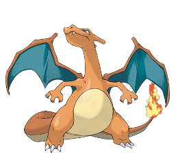 Número de Nome: Charizard Charbonizedalizard Flame pokemon (Pokemon chama)  metros Peso: 95 Kg Nome pessoal: NÃO É UM DRAGÃO KKKK Fogo Esse pokemon voa  em busca de oponentes poderosos, quanto mais experiência