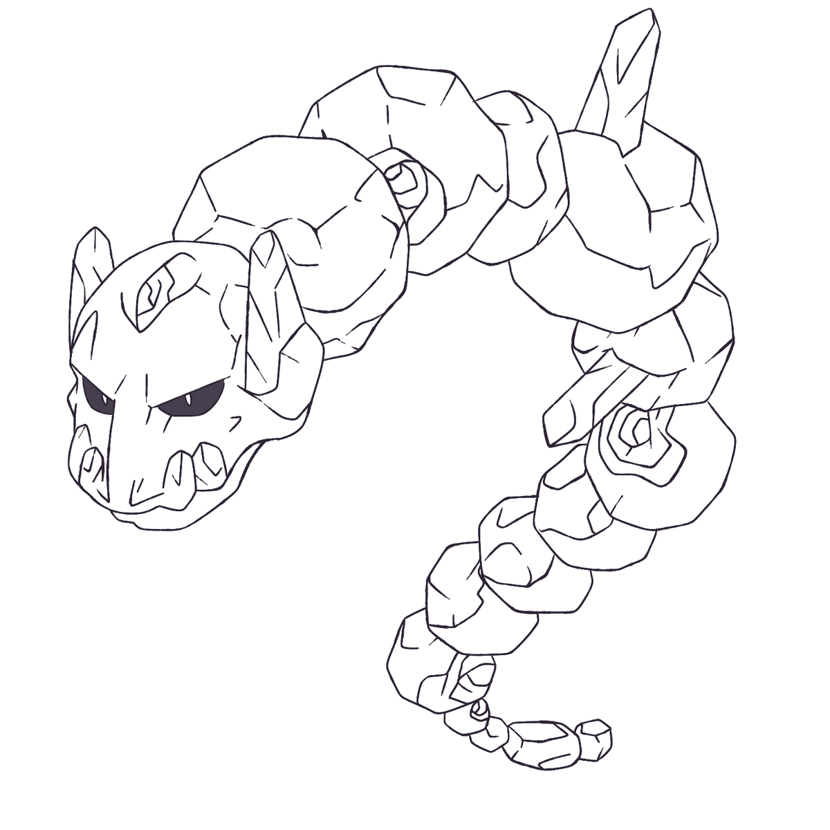 Pokemon Onix Colouring Pages - Free Colouring Pages