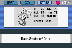 Pokemon 6095 Shiny Crystal Onix Pokedex: Evolution, Moves, Location, Stats