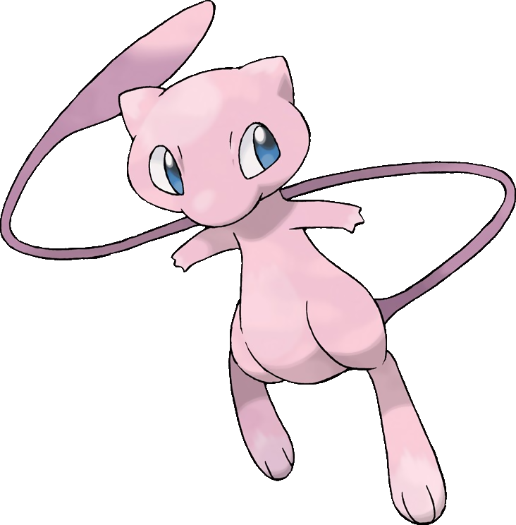 Pokémon rosa dos desenhos animados com olhos azuis e um nariz rosa  generativo ai