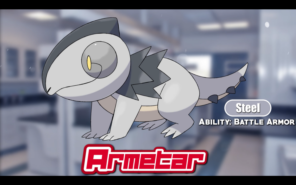 951 - METALRA Bug/Steel O Pokémon inseto armadura. Metalra é a