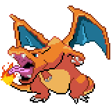 006 Charizard used Dragon Claw and Flamethrower!