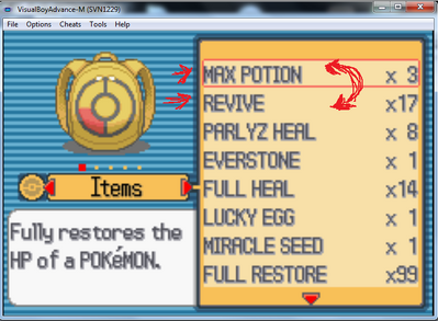 Pokemon Fire Red All Pokeballs Cheat with Gameshark Code 