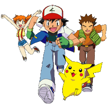 Ash-Misty-Brock-Pikachu