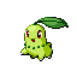 32x32 chikorita Pokémon outline or green outline : r/aseprite