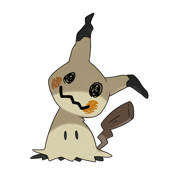 Pokémon Fusion Fan Art - Mimikyu + Ditto ??? Mimitto !!! . Type: Ghost /  Normal Abb: Disguise === Leave your Request in the Comment box bellow ! .  Like this Page !