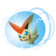Victini using Fusion Bolt