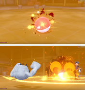 Self-Destruct depicted in Pokémon: Let's Go, Pikachu! and Pokémon: Let's Go, Eevee!
