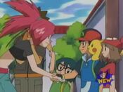 Flannery and Ash shake hands