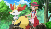 Serena Braixen being groomed