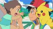 Ash meets his 'little brother'