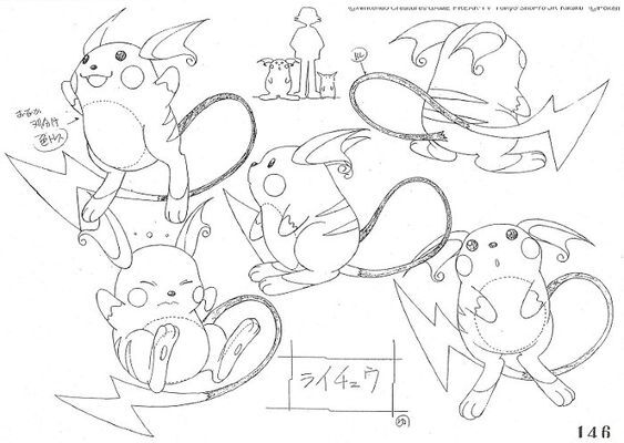 raichu and pikachu coloring pages