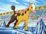 Girafarig is another Morrison's Pokémon. It battled against Corphish, but since Morrison was depressed, it was beaten easily.