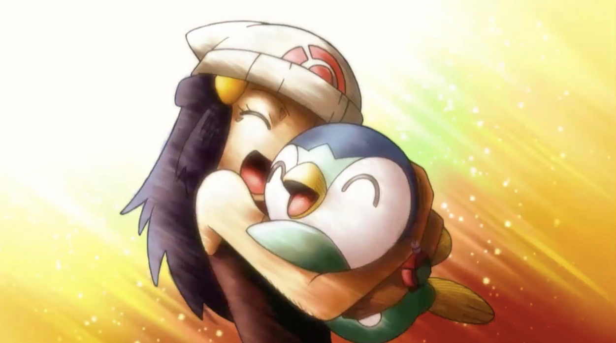 dawn and piplup (pokemon and 2 more) drawn by ashino_moto