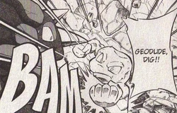 Dig being used by Hareta's Geodude.
