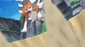 Lycanroc jumps out