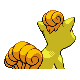 Vulpix's Generation IV Shiny back sprite