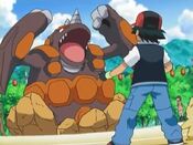 Ash faces Rhyperior