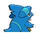 Gible's Generation IV Shiny back sprite ♂