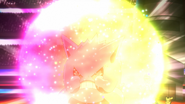 Dazzling Gleam being used by Ash's Gengar.